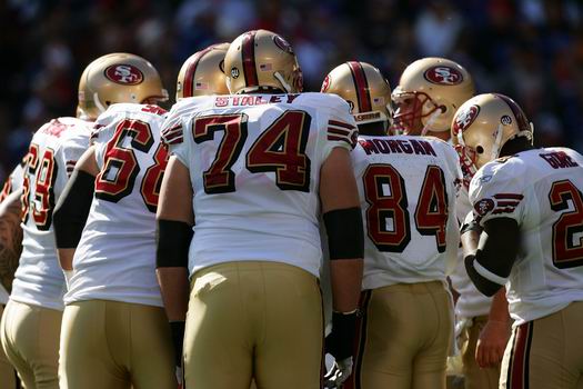 图文nfl纽约巨人vs旧金山49人49人队众志成城