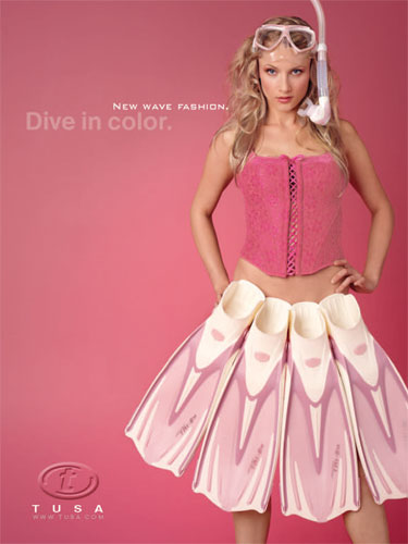 08中国国际潜水展预览之TUSA新品:粉色系列脚