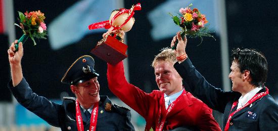 图文-奥运马术测试赛德国选手获三项冠军 前三名