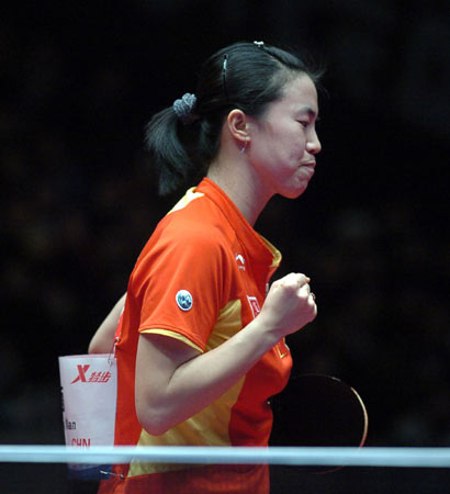 图文-世界乒球总冠军赛王楠夺冠一姐找到夺冠感觉