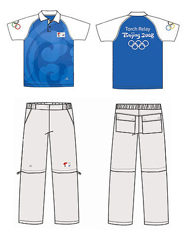 图文-北京奥运火炬接力形象景观发布 工作人员服装