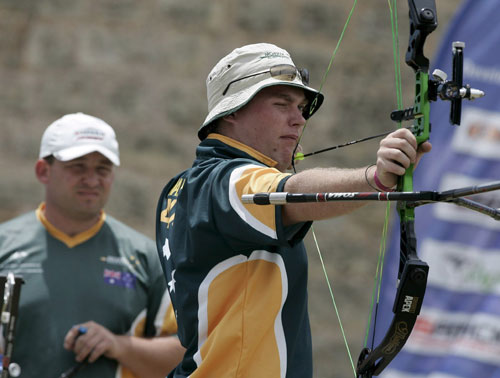 图文-射箭世界杯男子复合弓团体 澳大利亚左手选手