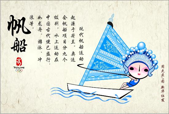 图文-各夏季奥运会运动项目漫画大集合 帆船
