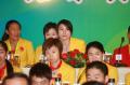 图文-中国奥运金牌运动员记者会 郭晶晶笑面如靥