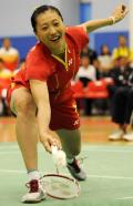 图文-国家羽毛球队赴香港访问表演 难度还真不小