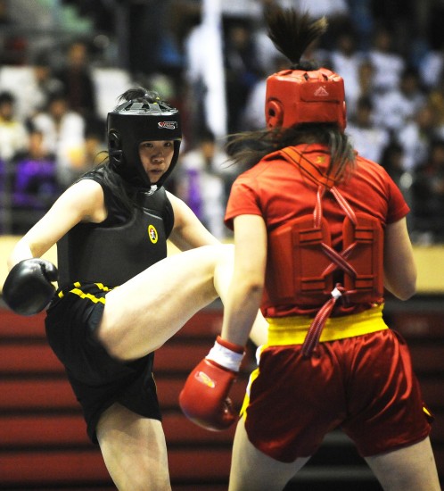 图文-全运会女子武术散打预赛赛况 惊现野蛮美