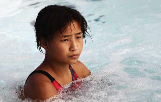 图文-世游赛女子十米跳台预赛 胡亚丹表情严肃