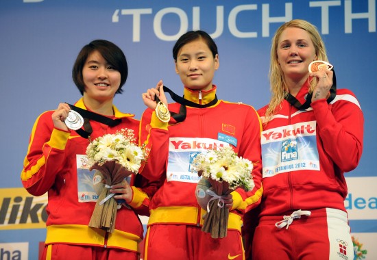 图文-世界短池游泳锦标赛 陆滢为中国队夺首金