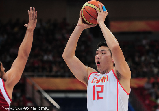 图文-[亚运会]中国男篮VS约旦 唐正东传球_篮球