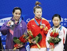 王明娟6举3破亚运会纪录卫冕女举48公斤级冠军