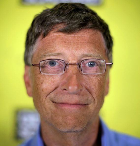 盖茨伦敦观看乒乓球比赛 老态尽显(组图)