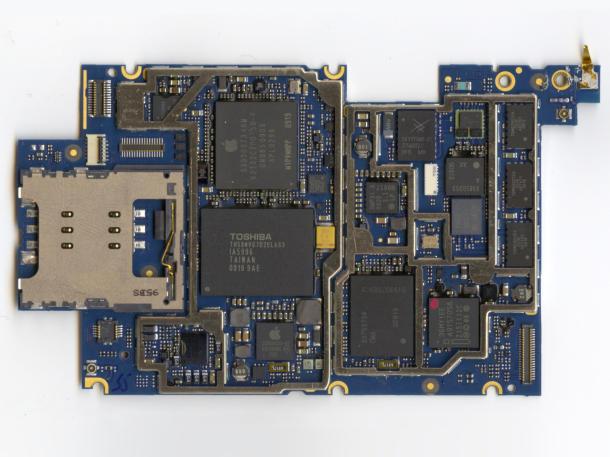 通訊與電訊 > 正文 圖為: ifixit展示的配置蘋果品牌處理器的3gs