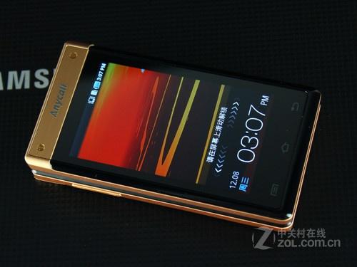 双模商务翻盖金色三星w899售9000元