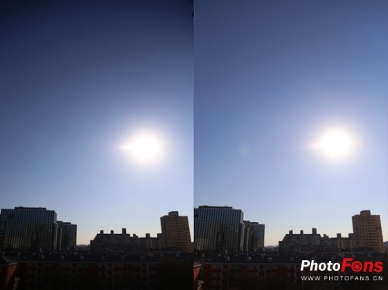 摄影镜头的抗逆光能力的大小,与镜头解析力,反差,色还原,暗角,变形等