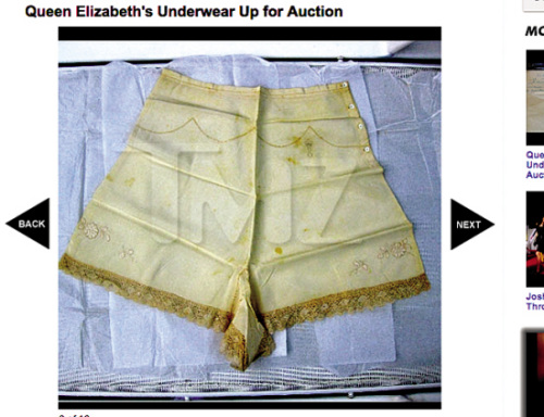 新闻网报道,两件据说是英国女王伊丽莎白二世穿过的内衣将在美国拍卖
