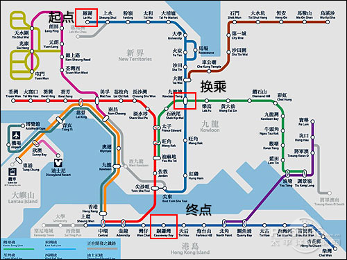 香港地图 放大图片