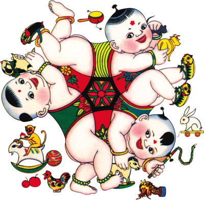 武强年画代表作——六子争头