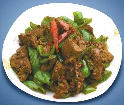 鸭肝炒青椒(15分钟)