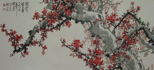 王成喜作品梅花《铁骨生春》