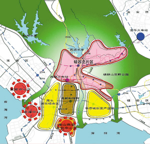 硅谷北片區位於南山區北部,主要包括西麗和桃源兩街道.