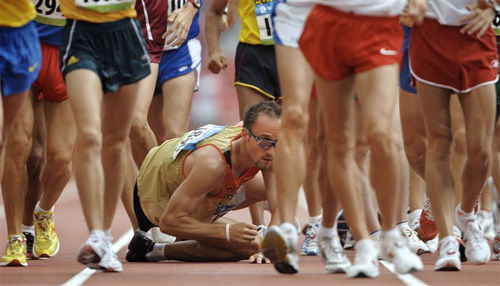 8月22日,北京奥运会田径男子50公里竞走在鸟巢进行,最终意大利选手