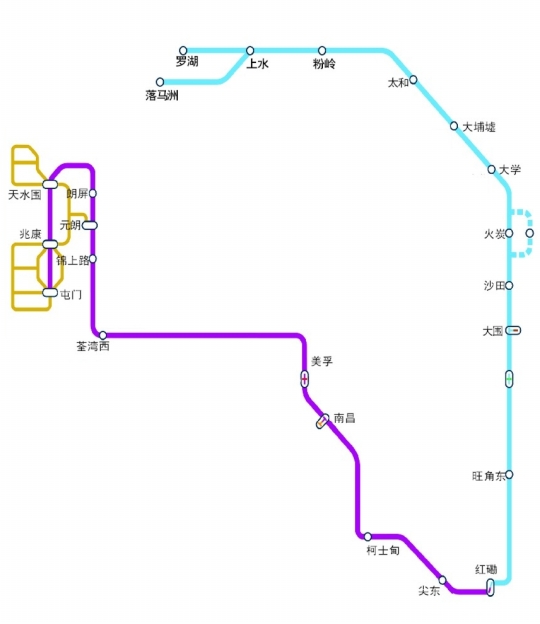 港铁东九龙线线路图图片