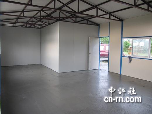 屏东县组装大陆板房样品屋今完成隔间供灾民参观