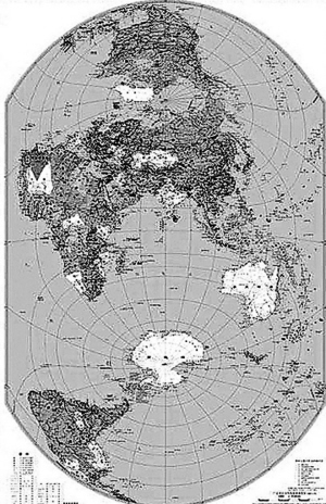 世界地图竖版黑白图片