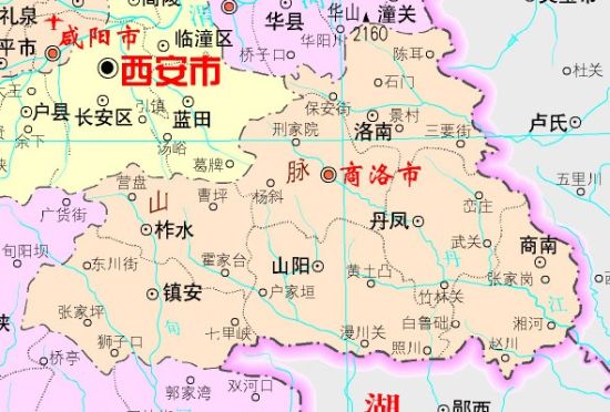 陕西省山阳县地图