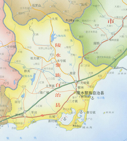 陵水地图县城交通地图图片