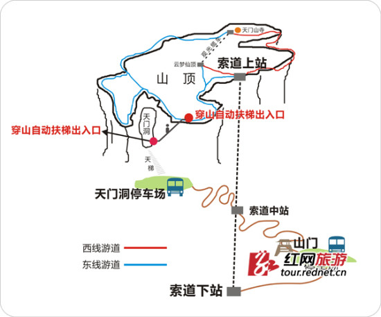 迎五一:天门山开通双线游览 省时省力游客好轻松_新浪新闻