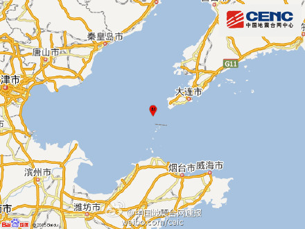 渤海海域发生31级地震震源深度10千米