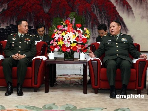 图解放军总参谋长会见泰国军队最高司令