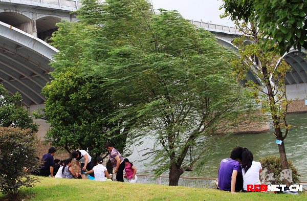 长沙湘江好大风