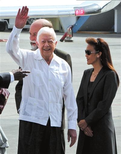 美国前总统卡特到访古巴
