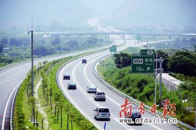 昨日,连通广州北部山区的增从高速(增城至从化高速公路,含街口支线)