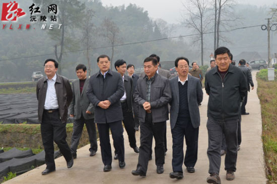 省财政厅副厅长欧阳煌一行来沅陵调研扶贫开发项目工作