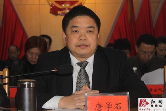 区委书记唐学石作主题报告