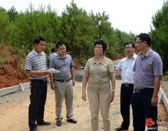 贺华建)6月16日,新田县人大主任曹桂秀率督查组到县交通局就县人大