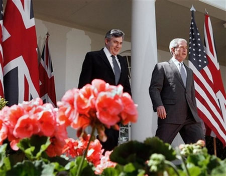 美英强调维系两国间的"特殊关系"(组图)