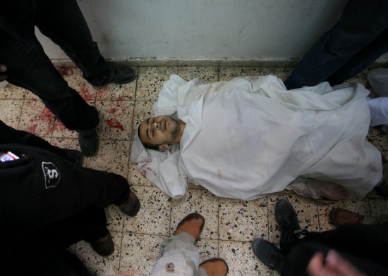 在以色列军事行动中被打死的一名巴勒斯坦伊斯兰抵抗运动(哈马斯)武装
