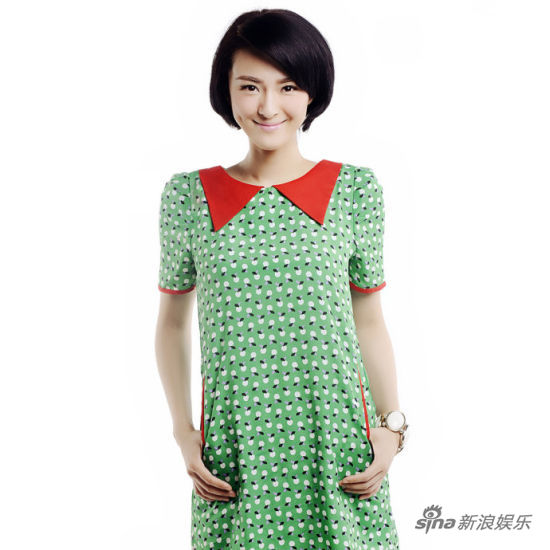 于越大片大胆撞色精致短发甜美帅气图