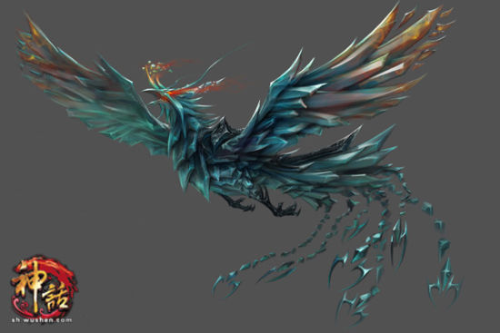 坐骑冰凤凰原画