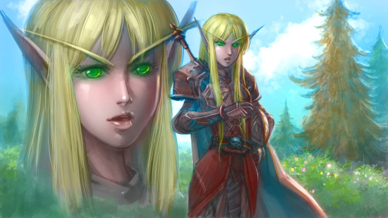 "大家好,我是永歌森林守备队第七队副队长圣骑士艾文 光刃,是这里蒂娜