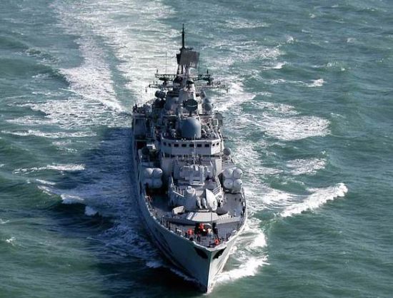 资料图:中国海军从俄罗斯引进的现代级驱逐舰