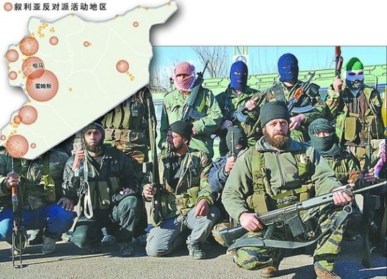 资料图:叙利亚反政府武装分子.