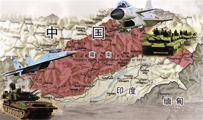 中国藏南地形图图片