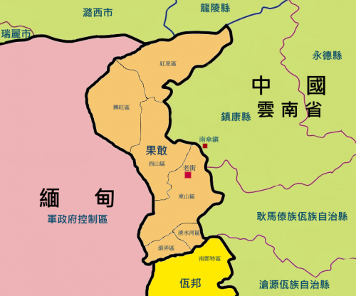 缅甸地图与中国地图图片