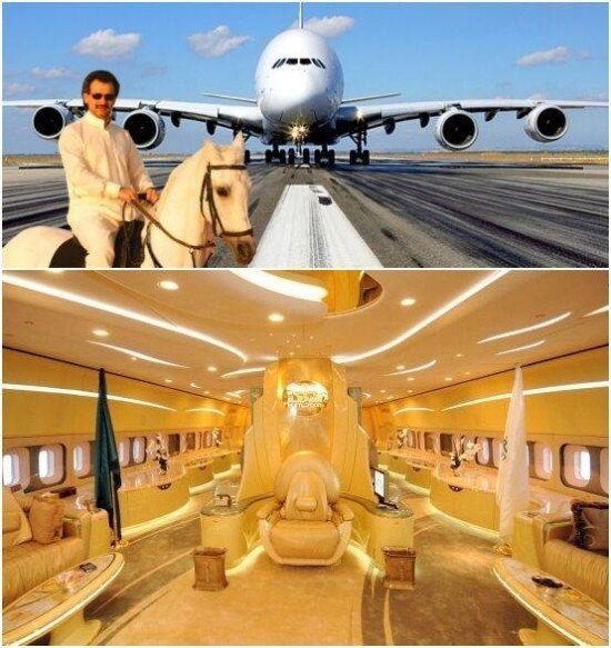去年他在空客公司定制的a380是目前世界上最大,也是最贵的私人飞机