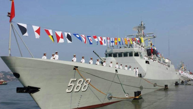 我军最新588泉州舰服役 056级轻护舰已列装15艘